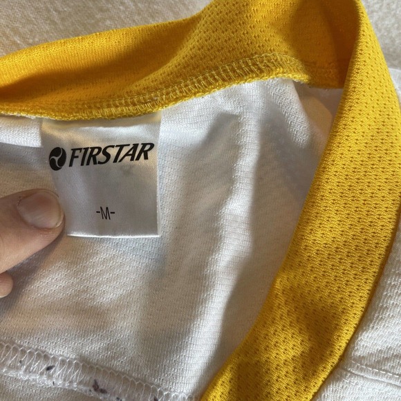 Preview Challenge Cup Hockey jersey Sz M White Black Yellow Gray Minnesota #4 - Picture 4 of 11